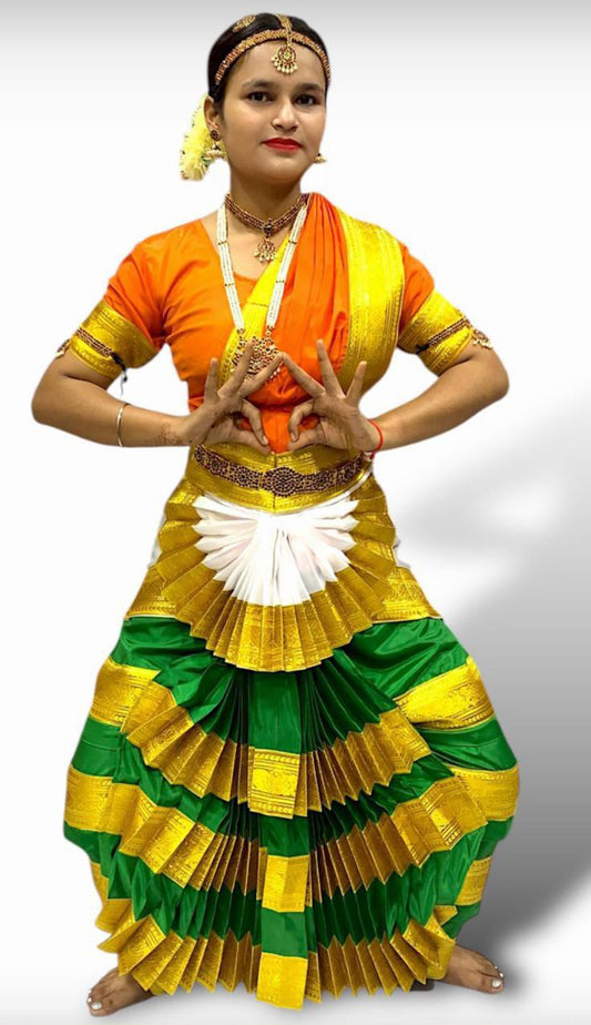 Bharatanatyam Costume Essential Indian Flag Tricolor